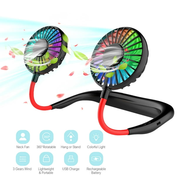 New Multi-Function Portable Hanging Sports Aromatherapy Gift Small Fans Neck Fan